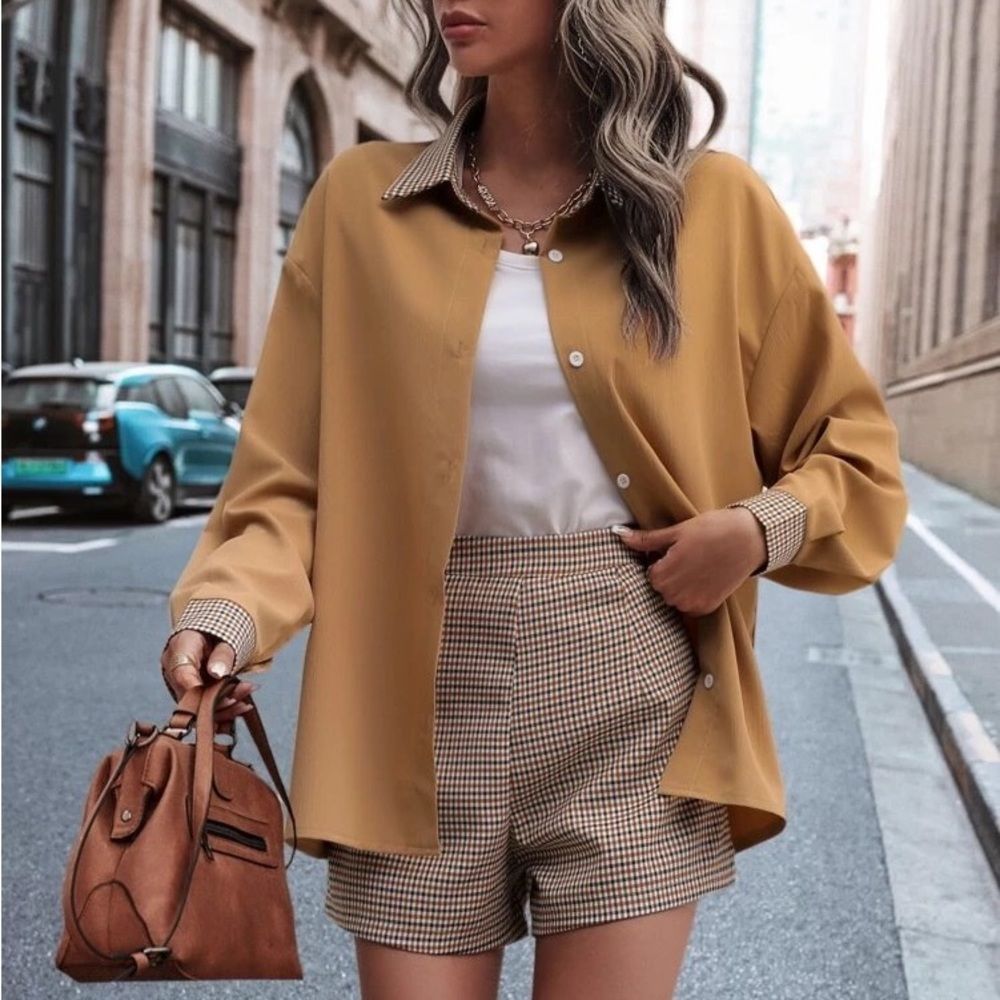HOUNDSTOOTH Top and Short Set